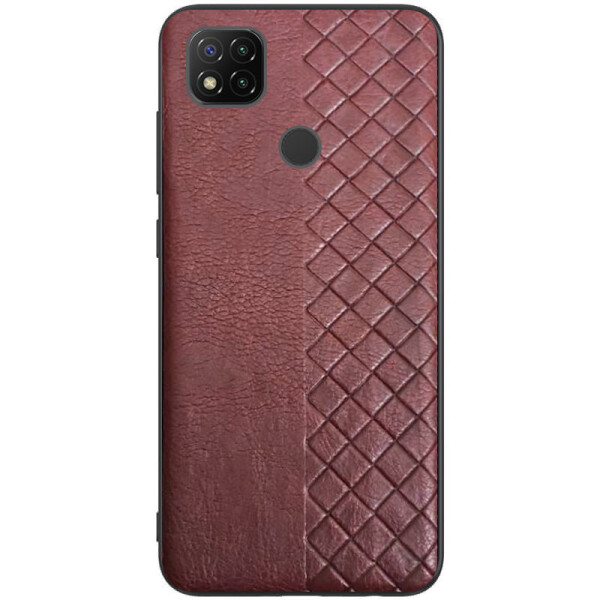 

Кожаная накладка WeaveSide (PU) для Xiaomi Redmi 9C (Темно-коричневый) (1016881)