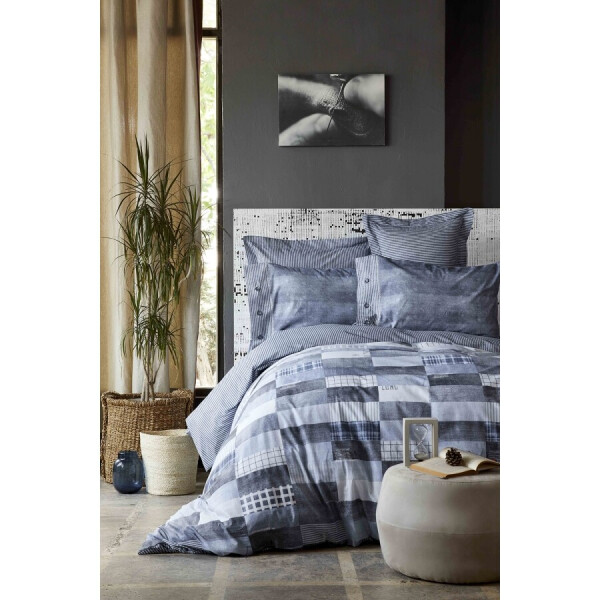

Постельное белье Karaca Home ранфорс - Drina indigo 2019-1 синий kingsize (svt-2000022237017)