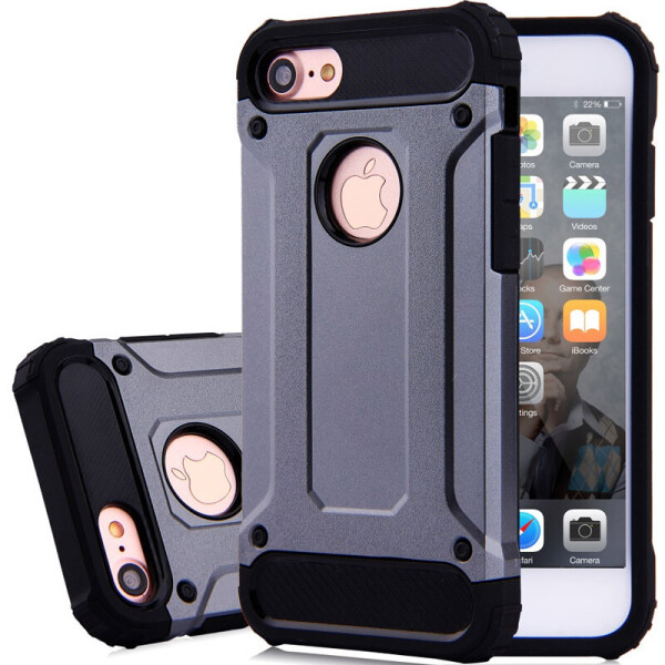 

Бронированный противоударный TPU+PC чехол Immortal для Apple iPhone 8 (4.7") Металл / Gun Metal (11061809)