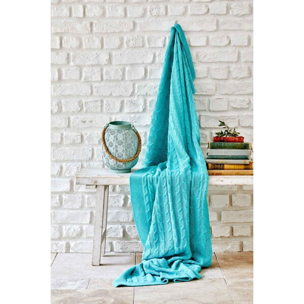 

Плед вязанный Karaca Home - Sofa mavi синий 130*170 (svt-2000022253659)