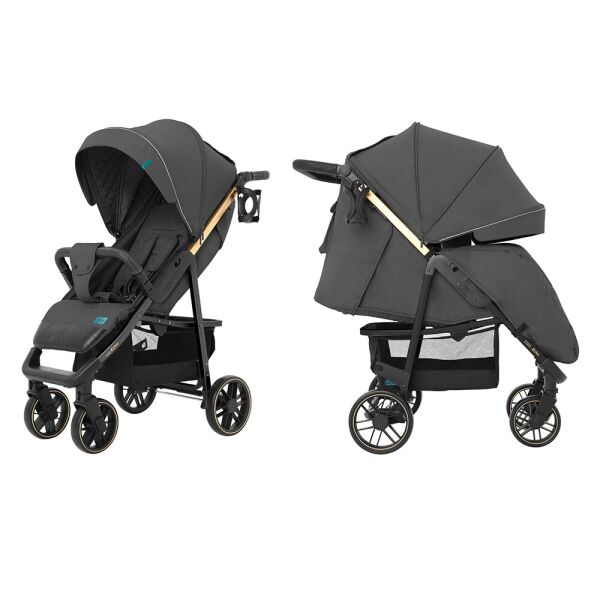 

Коляска прогулочная с амортизацией CARRELLO Echo CRL-8508/2 Midnight Gray +дождевик