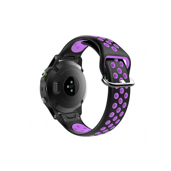 

Ремешок для Garmin QuickFit 22 Nike-style Silicone Band Black/Purple