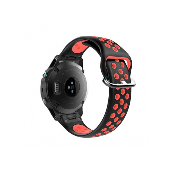 

Ремешок для Garmin QuickFit 22 Nike-style Silicone Band Black/Red
