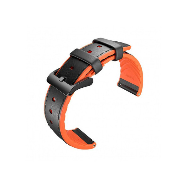 

Кожаный ремешок для Mobvoi TicWatch Pro Hybrid Leather Strap 22mm Black/Orange