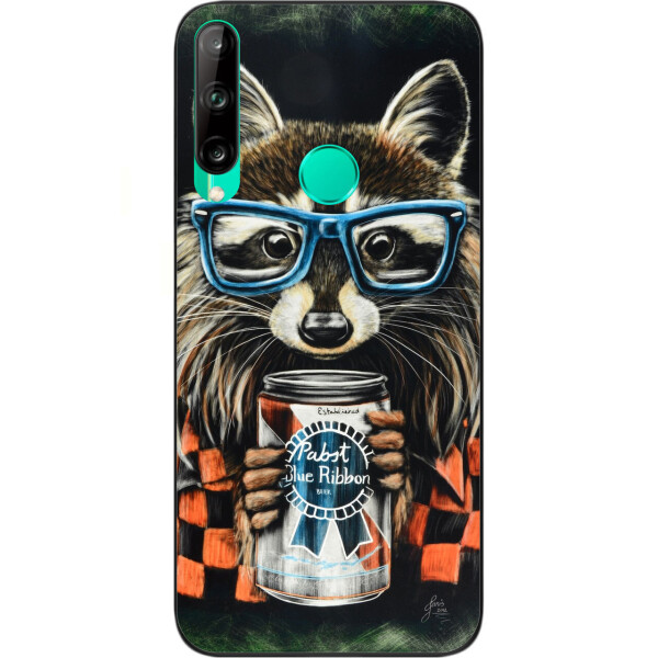 

Силиконовый чехол Amstel для Huawei P40 Lite E с картинкой Енот в очках