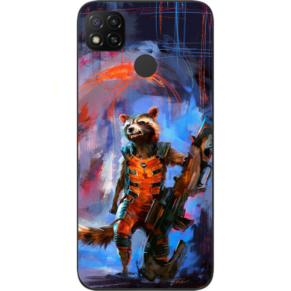 

Силиконовый чехол Amstel для Xiaomi Redmi 9C с картинкой Енот Ракета