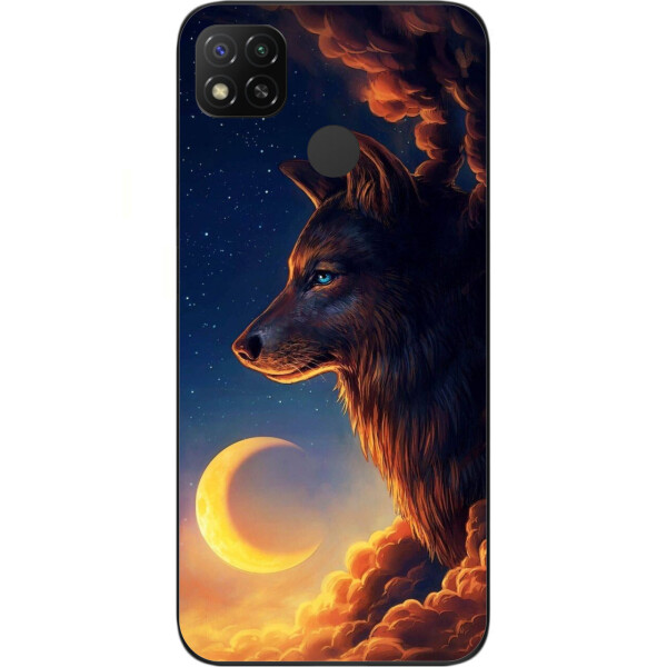 

Чехол силиконовый Amstel для Xiaomi Redmi 9C с картинкой Луна и волк