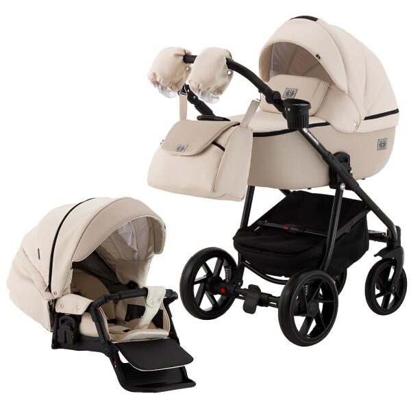 

Коляска 2 в 1 Adamex Hybryd Plus BR244 светло-бежевый - бежевая кожа (выдавленная точка)