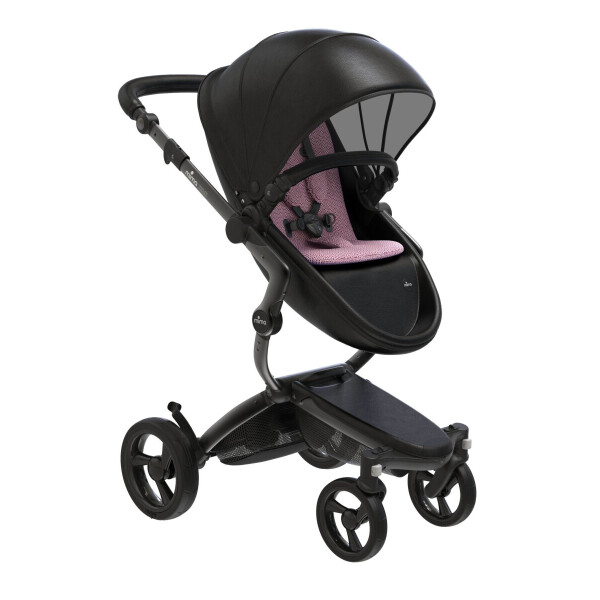 

Коляска Mima Xari Black, шасі Black, матрасики Pixel pink (60)
