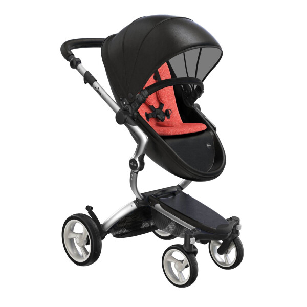 

Коляска Mima Xari Black, шасси Black, матрасики Coral red (120)