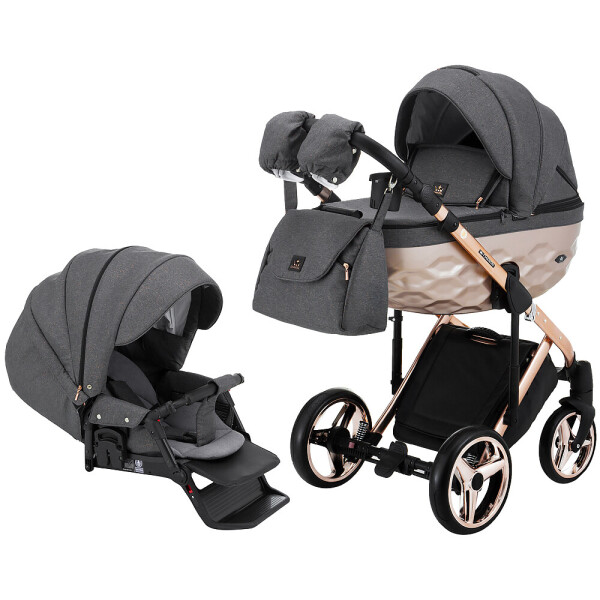

Коляска 2 в 1 Adamex Chantal Star Polar (Pink Gold) Star 4