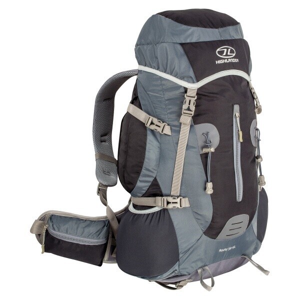 

Рюкзак туристический Highlander Rocky 35+5 Black/Grey