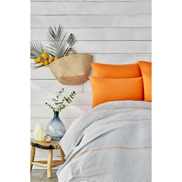 

Постельное белье Karaca Home - Rapsody turuncu 2020-2 оранжевый pike jacquard 200x220 евро