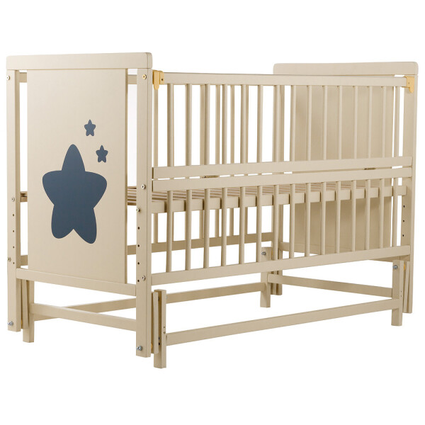 

Кровать Babyroom Звездочка Z-02 маятник, откидной бок бук слоновая кость