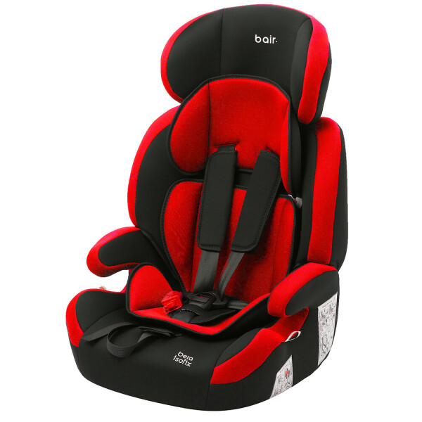 Автокресло Bair Beta Iso-fix 1/2/3 (9-36 кг) DBI2426 черный - красный