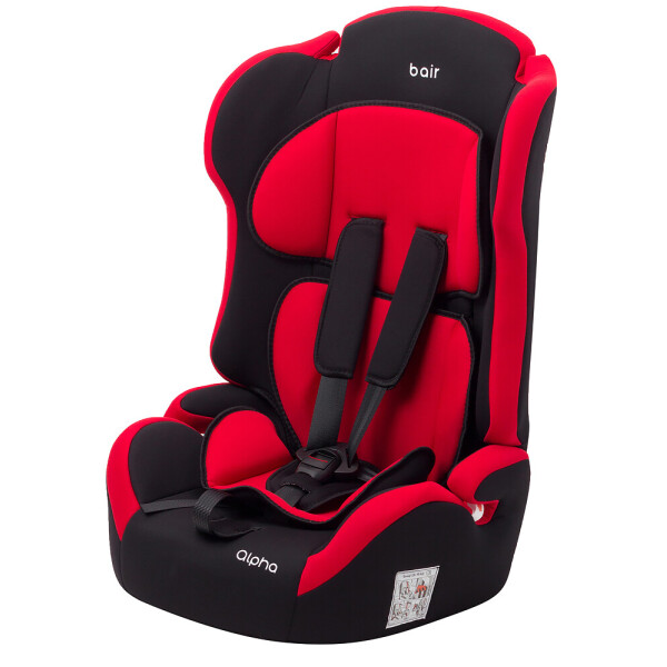 

Автокресло Bair Alpha 1/2/3 (9-36 кг) DA2426 черный - красный