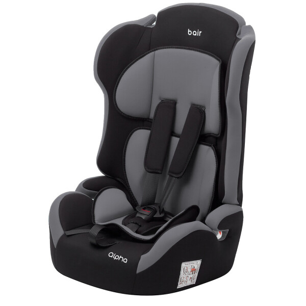 

Автокресло Bair Alpha 1/2/3 (9-36 кг) DA2423 черный - серый