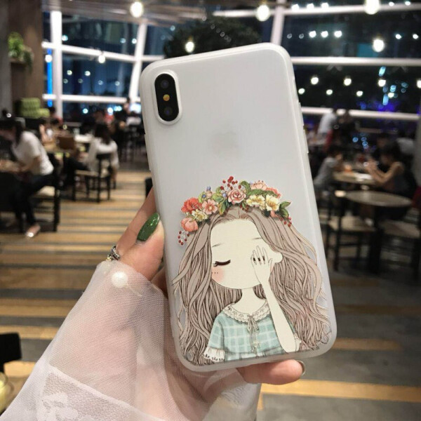 

TPU чехол матовый soft touch для Apple iPhone X (5.8") Девочка весна (76762)