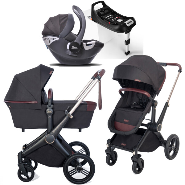 

Дизайнерская универсальная коляска 4 в 1 Shom Roberto Verino Elegance Midnight Black