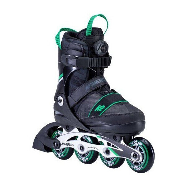

Ролики детские K2 SK8 Hero Boa Alu Black Green 2020 (M)
