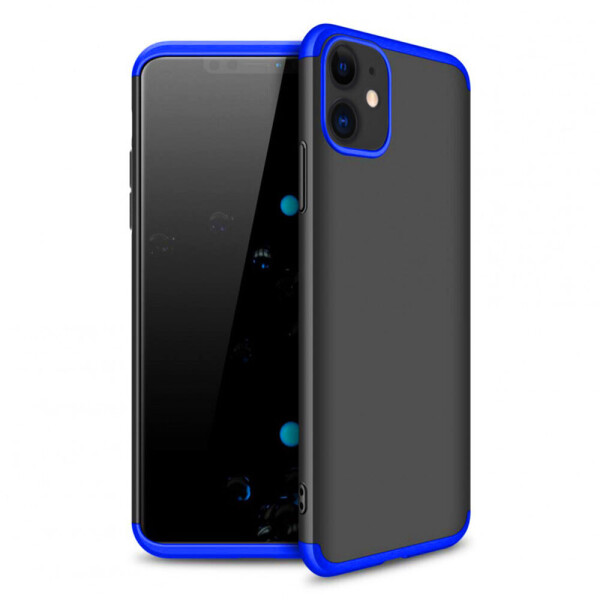 

Пластиковая накладка LikGus 360 градусов для Apple iPhone 11 Pro (5.8") (Черный/Синий) (29624)