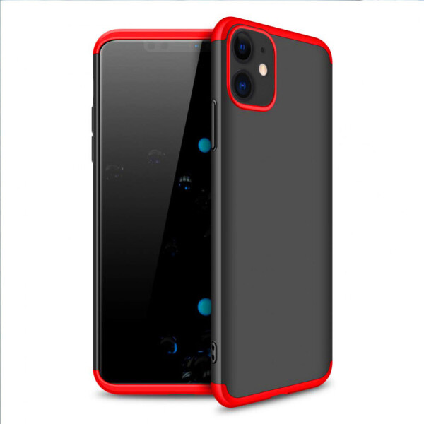 

Пластиковая накладка LikGus 360 градусов для Apple iPhone 11 Pro Max (6.5") (Черный/Красный) (29627)