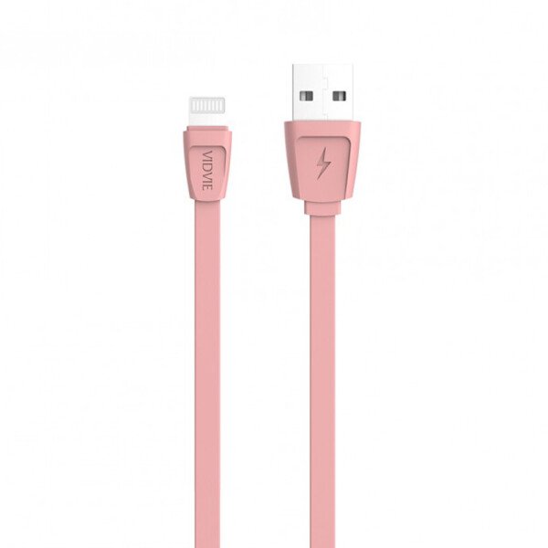 

Кабель VIDVIE Lightning – USB 1м, 2.1A (Charge&Date) CB408IN Pink (21469)