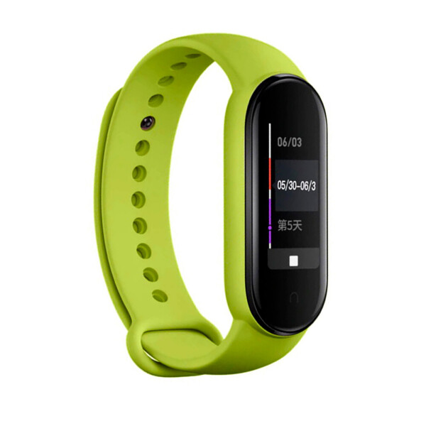 

Ремешок для браслета Mi Band 5 (Silicon) Lime (2) (29381)