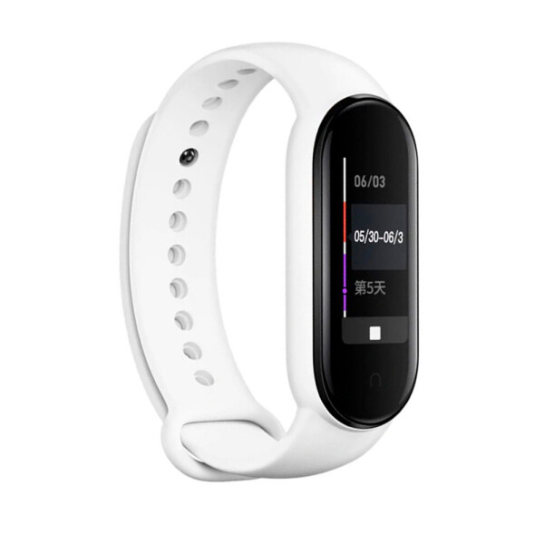 

Ремешок для браслета Mi Band 5 (Silicon) White (16) (29391)