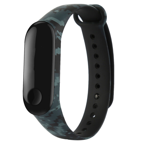 

Ремешок для браслета Mi Band 4 (Silicon) Khaki Black (27021)