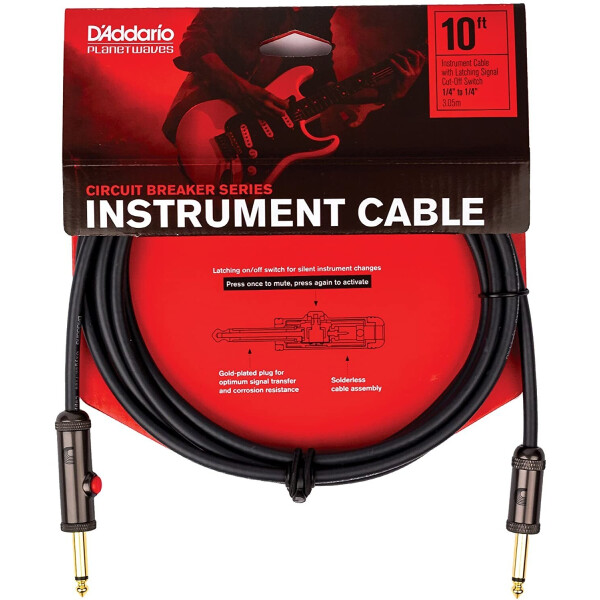 

Кабель инструментальный D'Addario PW-AGL-10 Circuit Breaker Instrument Cable 3.0m (10ft)
