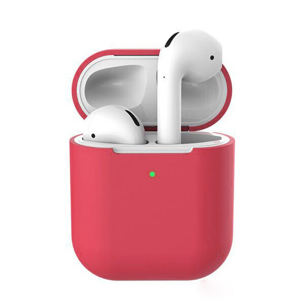 

Чехол для AirPods 2 Wireless silicone case red raspberry