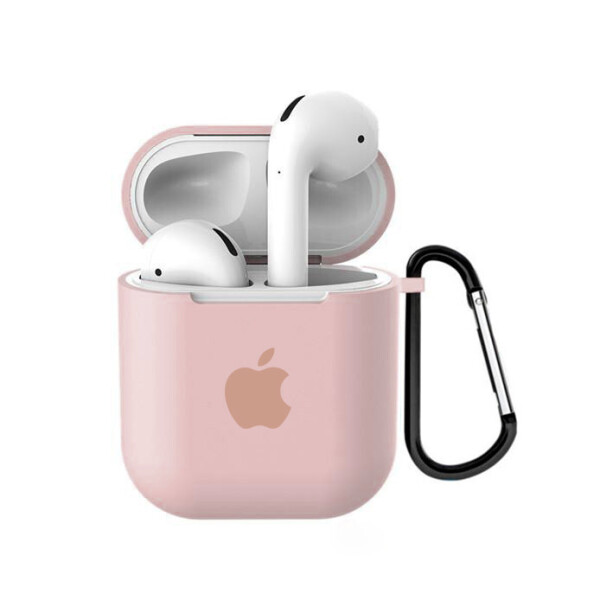 

Чехол для AirPods/AirPods 2 silicone case with Apple Pink sand
