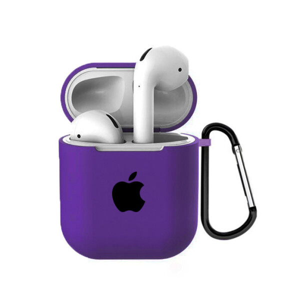 

Чехол для AirPods/AirPods 2 silicone case with Apple Purple