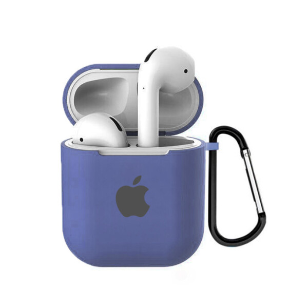 

Чехол для AirPods/AirPods 2 silicone case with Apple Lavander grey