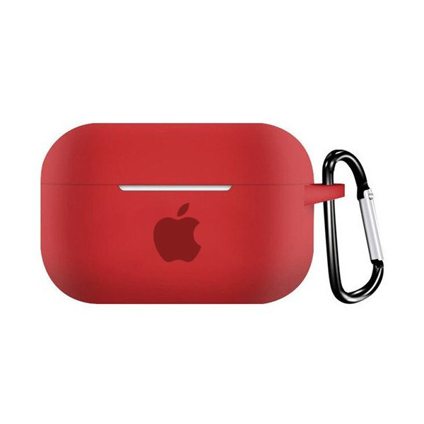 

Чехол для AirPods PRO silicone case with Apple Red