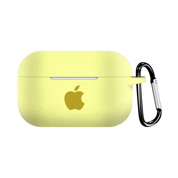 

Чехол для AirPods PRO silicone case with Apple Mellow yellow