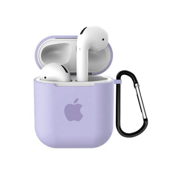

Чехол для AirPods/AirPods 2 silicone case with Apple Lavander