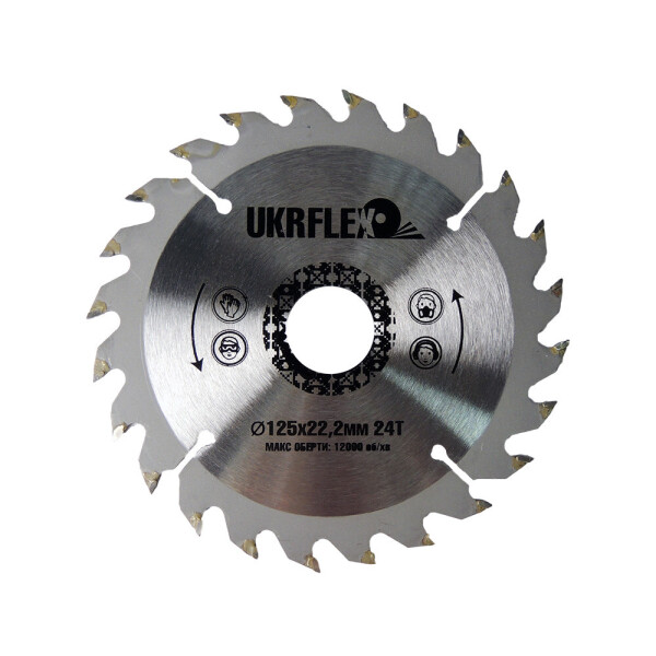 

Диск пильный по дереву UKRflex 125*22*24Z с напайкой 34-12524