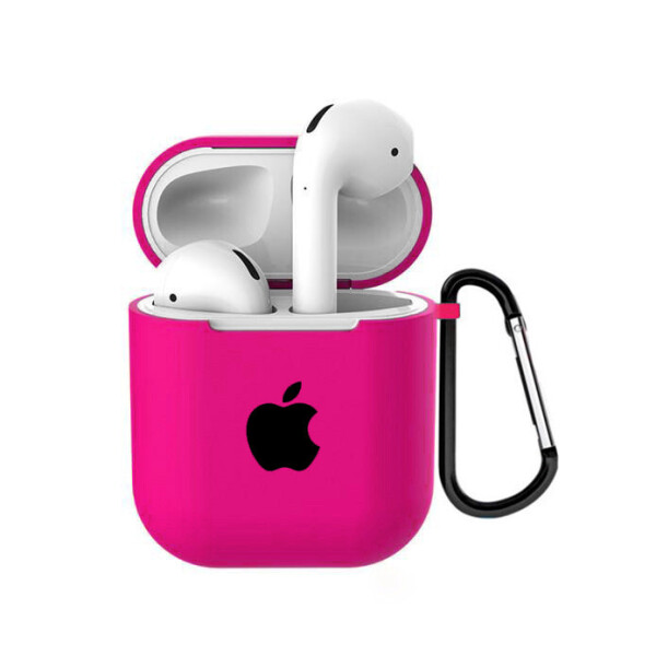 

Чехол для AirPods/AirPods 2 silicone case with Apple Barbie pink