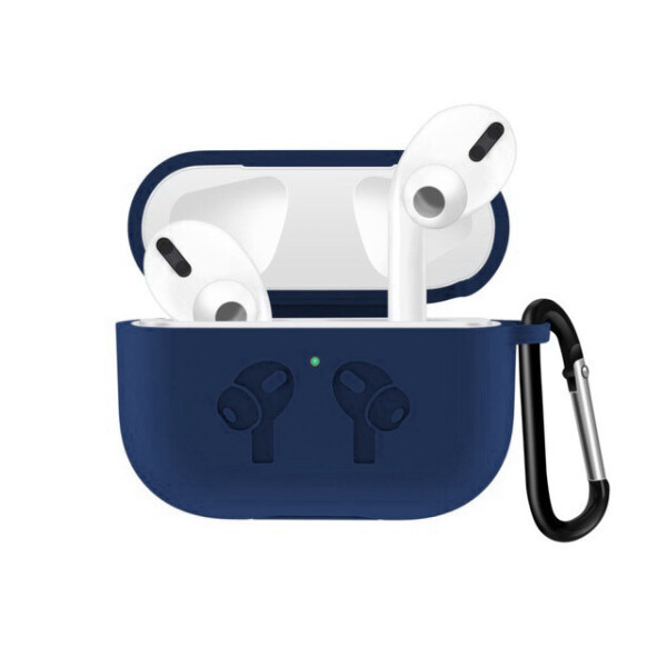 

Чехол для AirPods PRO silicone case logo с карабином midnight blue