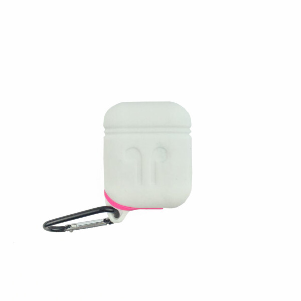 

Чехол для AirPods/AirPods 2 silicone case sport белый с карабином
