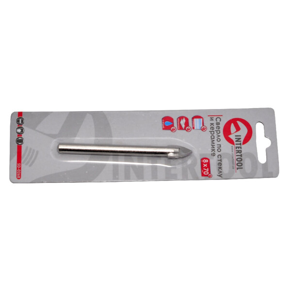 

Сверло по стеклу 8*70мм Intertool SD-0268