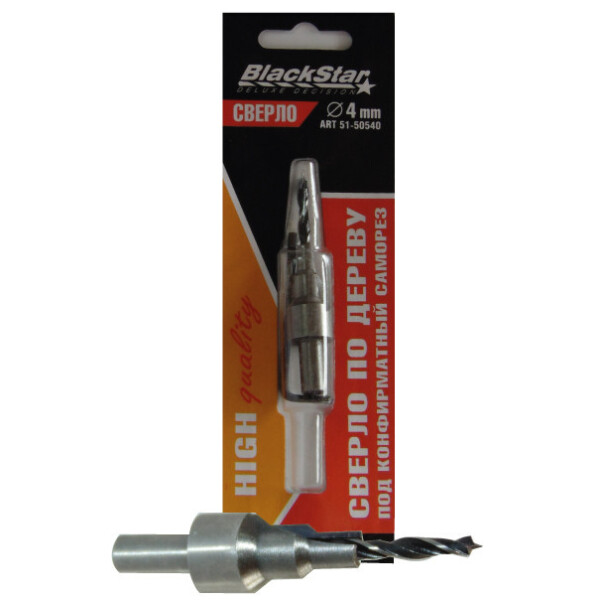 

Сверло под конфирматный саморез 4,0мм "BlackStar" 51-50540