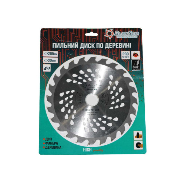 

Диск пильный BLACK STAR 205*30*24Z (кольцо 25,4мм) 33-20524
