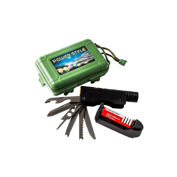

Фонарик с мультитулом AR RT 806 XPE 3 режима