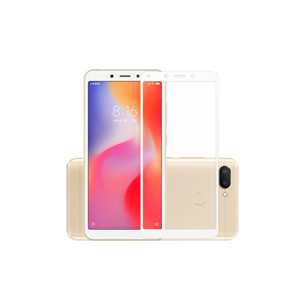 

Защитное 3D стекло Full Cover для Xiaomi Redmi 6 White