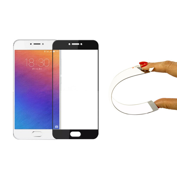 

Гнущееся Защитное 5D cтекло Nano Flexible для Meizu M3 Note черный|Полное покрытие|Мейзу М3 нот
