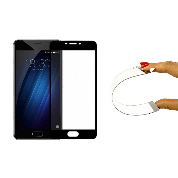 

Гнущееся Защитное 5D cтекло Nano Flexible для Meizu M5 Note черный|Полное покрытие|Мейзу М5 нот