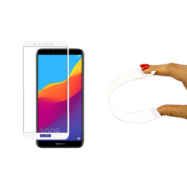 

Гнущееся Защитное 5D cтекло Nano Flexible для Huawei Y7 2018 | Полное покрытие (Черный) | Хуавей